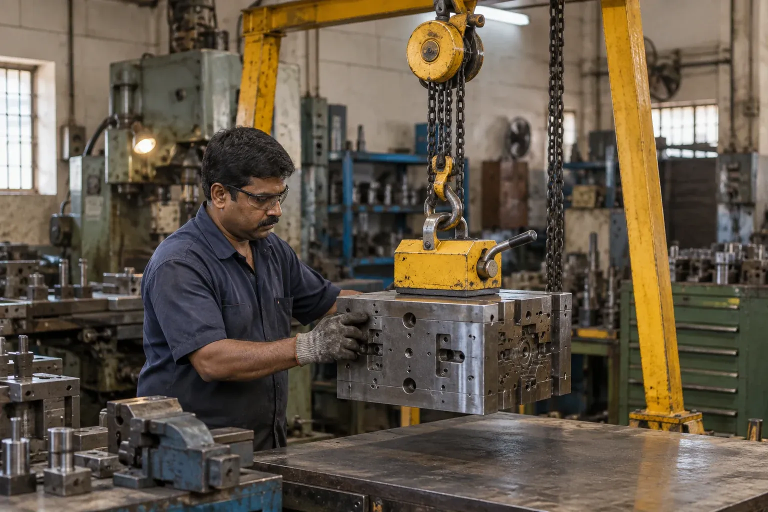 Permanent Magnetic Lifter in use